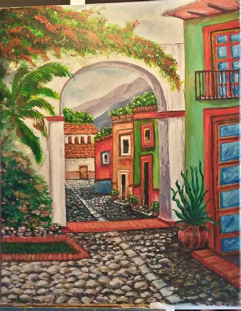 Mexican Folk Art Painting By Sharon Hamann Fine Art America