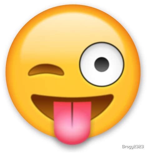 Sticking Tongue Out Emoji Stickers By Brogy2323 Redbubble