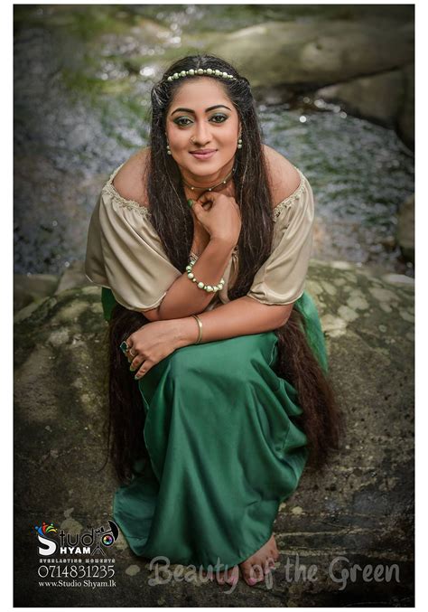 Dilini Lakmali Hot Photoshoot In Green Dress