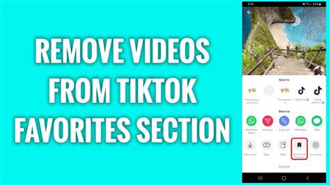How To Remove Videos From Tiktok Favorites Section Youtube
