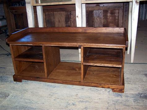 buy custom  vintage reclaimed storage wood bench   order   strong oaks