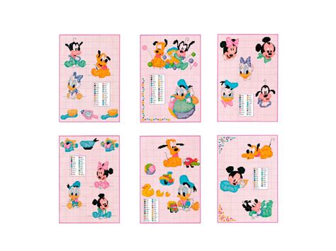Set Of Disney Babies Vintage Cross Stitch Pattern To Download Etsy
