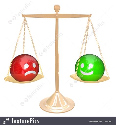 Happy Vs Sad Moods Emotions On Scale Balance Stock