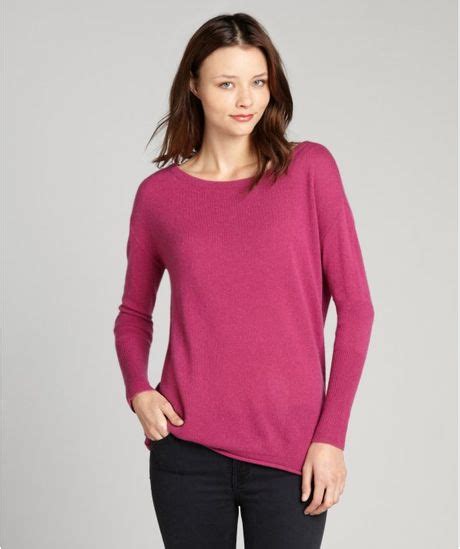 Inhabit Orchid Cashmere Boatneck Sweater In Pink Lyst