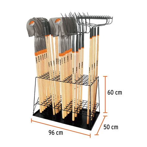 ficha tecnica rack de piso para herramientas de mango largo truper
