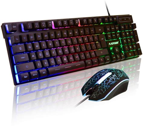 The Flagpower Gaming Rainbow Backlit Mechanical Feeling Keyboard And 4