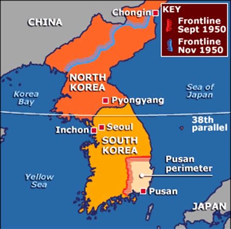 Korea Map During The Korean War Freddy Bernardine