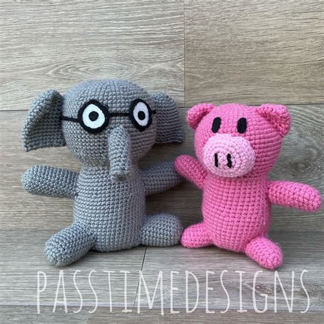 Gerald And Piggie Crochet Stuffed Animals Etsy