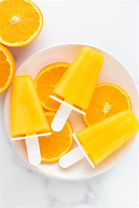 Orange Popsicles Healthy Summer Treat Hint Of Healthy