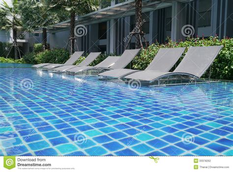 Poolside Bed Stock Photography Image 33378262