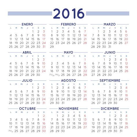 Calendario 2016 Imagenes Educativas