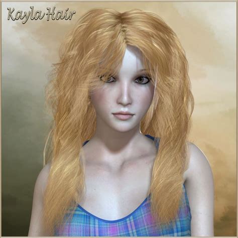 Kayla Hair For V4 M4 And La Femme For Poser Hair For Poser And Daz Studio