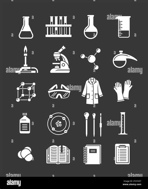 Chemistry Lab Icons Chemical Laboratory Equipment Symbols Chemistry Class Babe Subject