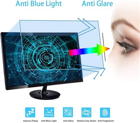 Viuauax 244 Eyes Protection Anti Blue Light Anti Glare Screen Protector Fit 244