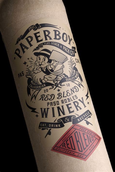 The Dieline Awards 2014 Wine And Champagne 1st Place Paperboy Wine