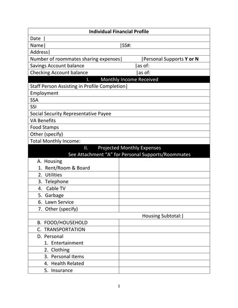 Florida Individual Financial Profile Fill Out Sign Online And