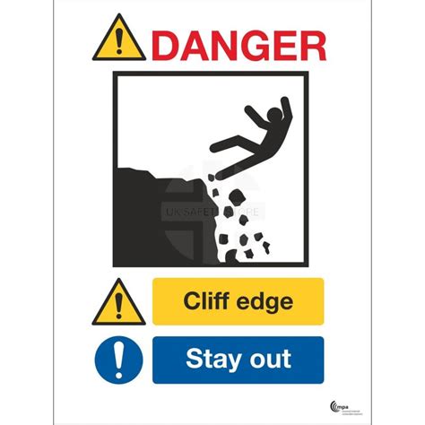 Danger Cliff Edge Sign Stay Out Uk Safety Store