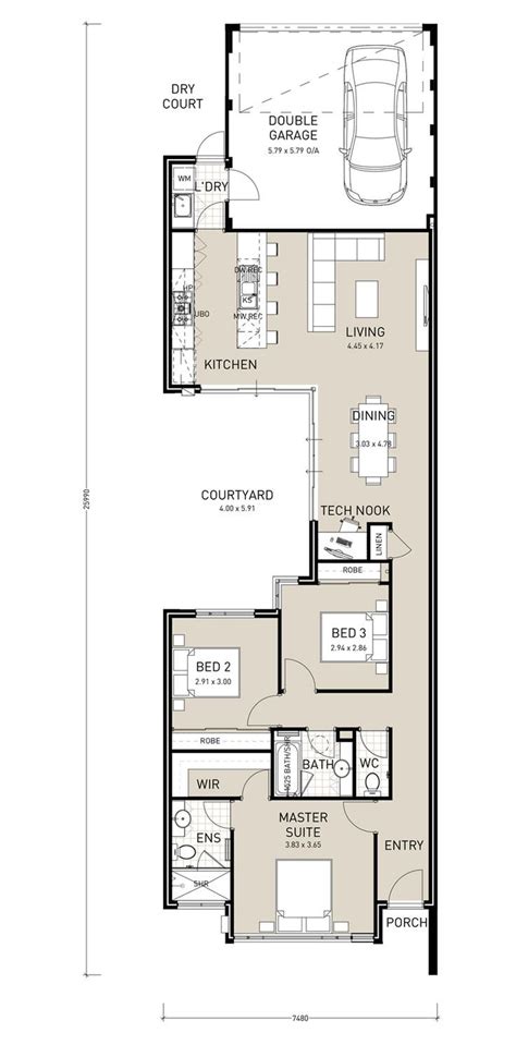Bildergebnis Für 2 Storey Narrow House Plans 2 Bedroom Floor Plans
