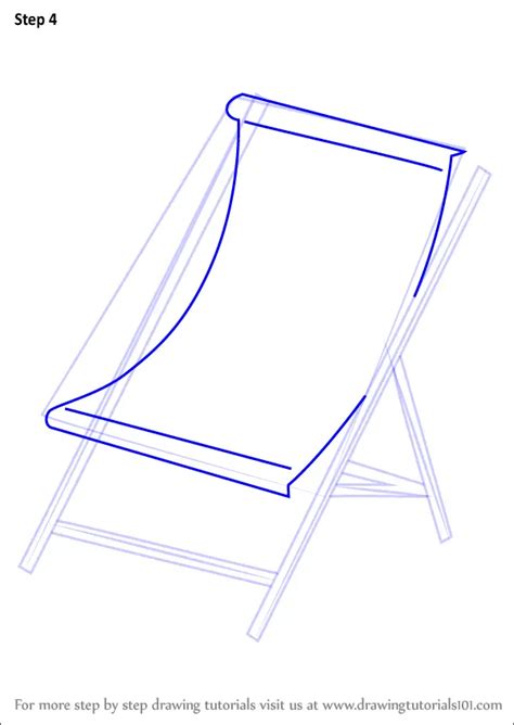 Learn How To Draw Beach Chair Everyday Objects Step By Step Drawing