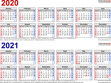 4 Year Calendar 2020 To 2024 Printable Printable Calendar Zohal