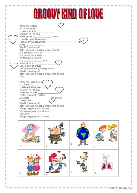 Groovy Kind Of Love Song And Nursery English Esl Worksheets Pdf And Doc