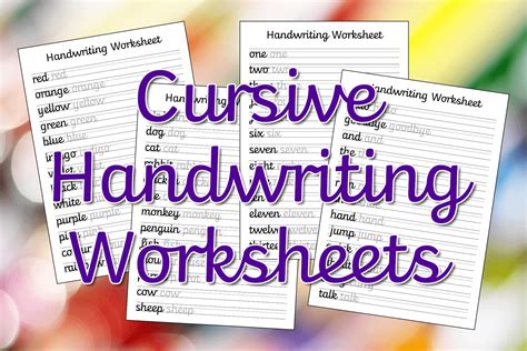 Grab a pencil, a piece of paper, a worksheet, and get practicing. Cursive Handwriting Worksheets - Free Printable! | Mama Geek | Bloglovin'