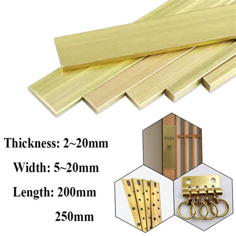 H59 Brass Flat Bar Plate Strip Thicknesses 2mm 4mm 6mm 8mm 10mm 20mm Pure Copper Solid Metal