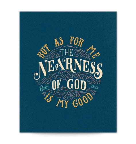 Psalm 73 28 Scripture Art Print Nearness Of God — Scripture Type Scripture Art Print