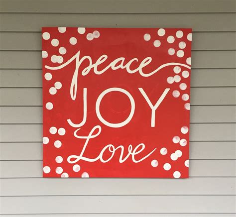 Christmas Peace Joy Love Sign Etsy