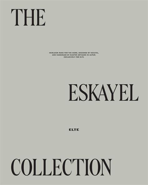 The Eskayel Rug Collection Catalogue Page 1