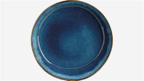 Oprah Assiette Plate En Gr S Cm Bleu Habitat