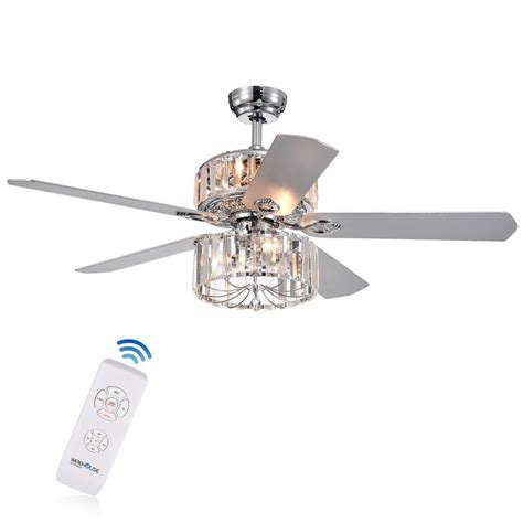 This wireless controller kit converts traditional ceiling fan with lights into a remote. Warehouse of Tiffany Perris 52 in. Indoor Chrome Ceiling ...