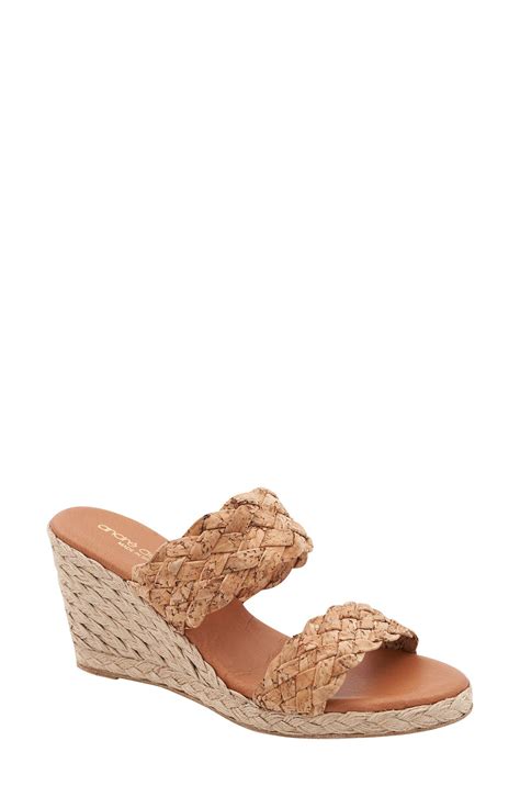 Andre Assous Aria Espadrille Wedge Sandal In Cork At Nordstrom Editorialist