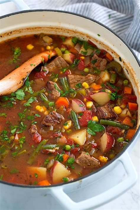 Vegetable beef soup > via Cooking Classy | Beef soup recipes, Vegetable soup recipes, Vegetable ...