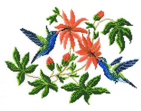 Hummingbirds Cross Stitch Pattern By Imaginating Cross Stitch Bird