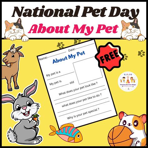 National Pet Day / About My Pet / Worksheet | Made By Teachers