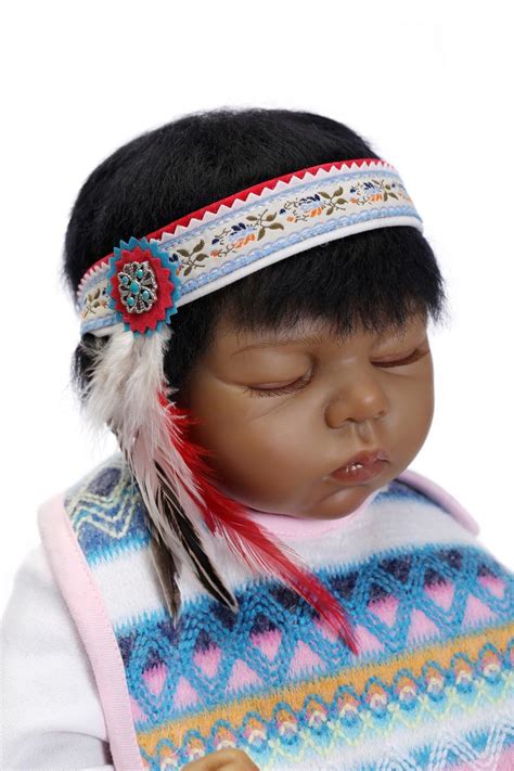 21 Rare Native American Indian Reborn Baby Silicone Doll Collectible