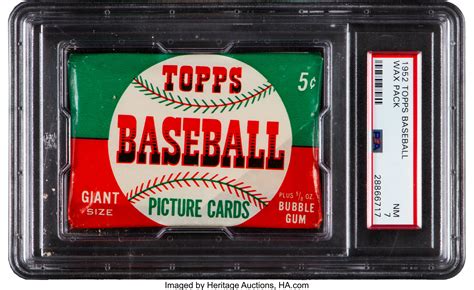 1952 Topps Baseball 5 Cent Unopened Wax Pack Psa Nm 7 Baseball