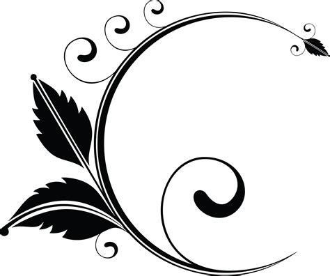 Free Clipart: JPG, PNG, EPS, AI, SVG, CDR Flower floral design black background images white.