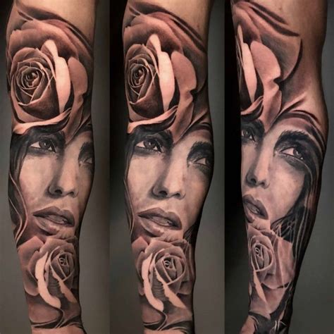 Black And Grey Tattoos In London Full Sleeves Portraits Realism And