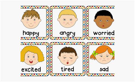 Free Emotions Clipart Emotions Cards For Children Transparent
