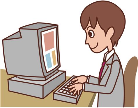 Ready to be used in web design, mobile apps and presentations. OnlineLabels Clip Art - Male Computer User