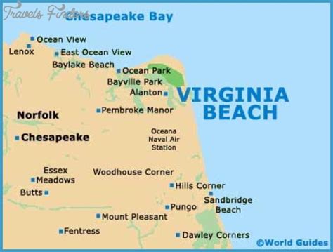 Virginia Beach Map Tourist Attractions Travelsfinderscom