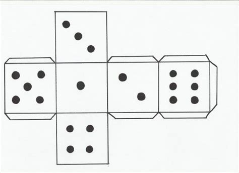 Paper Dice Cube Template With Numbers Free Printable Papercraft Hot