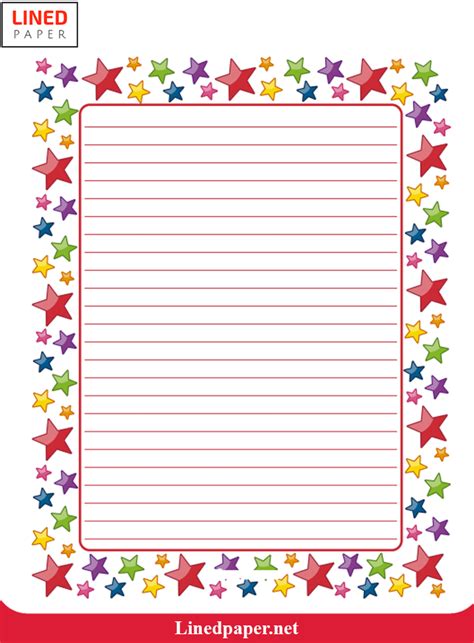 When we download dog lined writing paper with borders, we can see a rectangular shape that surrounds the paper as a border. Free Printable Lined Paper Template With Border | Lined Paper