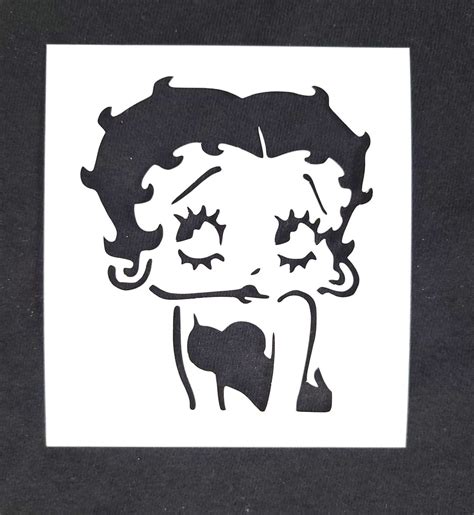 Betty Boop Silhouette Reusable Stencil Etsy