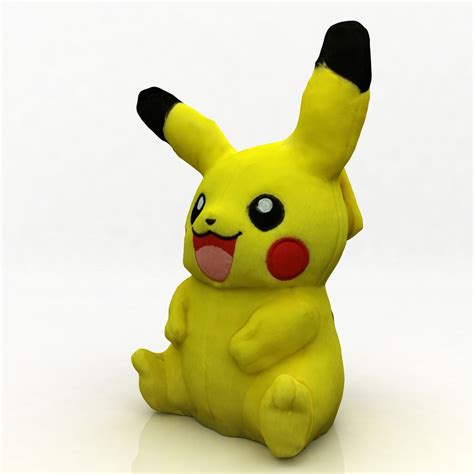 Pikachu Pokemon Go 3d Model 5 Max 3ds Fbx Obj Stl Free3d
