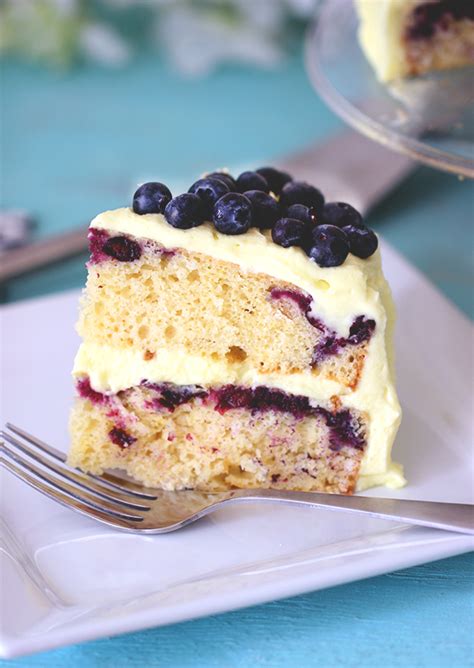 Easy Blueberry Cake With Whipped Lemon Frosting Cutefetti