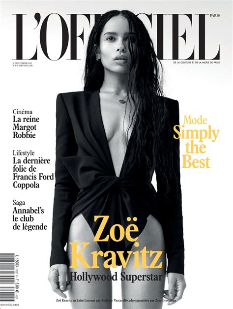 Zoe Kravitz - L'Officiel Paris February 2019 • CelebMafia