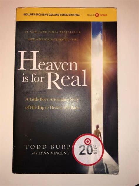 Heaven Is For Real Paperback Book By Todd Burpo Special Movie Edition